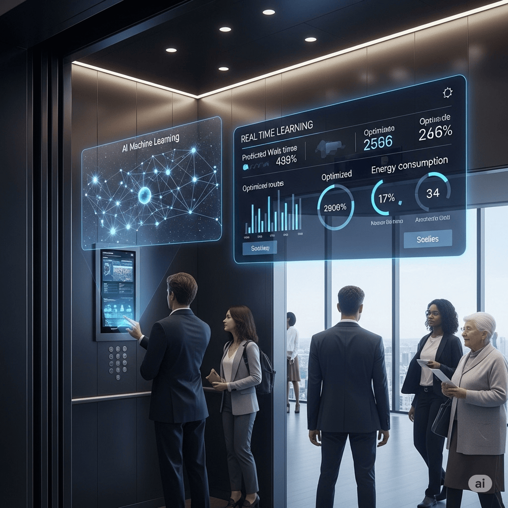 Artificial intelligence and machine learning in smart elevators