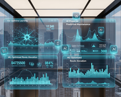 Artificial intelligence and machine learning in smart elevators